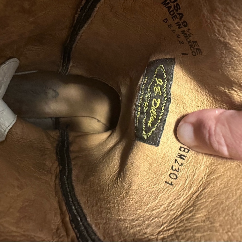 J.B Dillion western the “Clayton” leather mid calf cowboy boots - Picture 9 of 10